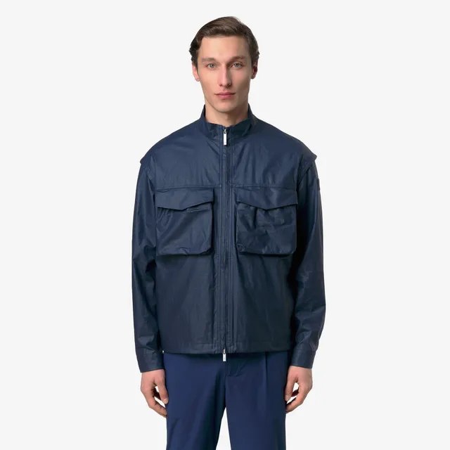k-way-orian-natural-blend-veste-courte-homme-blue-insignia-combo image 1