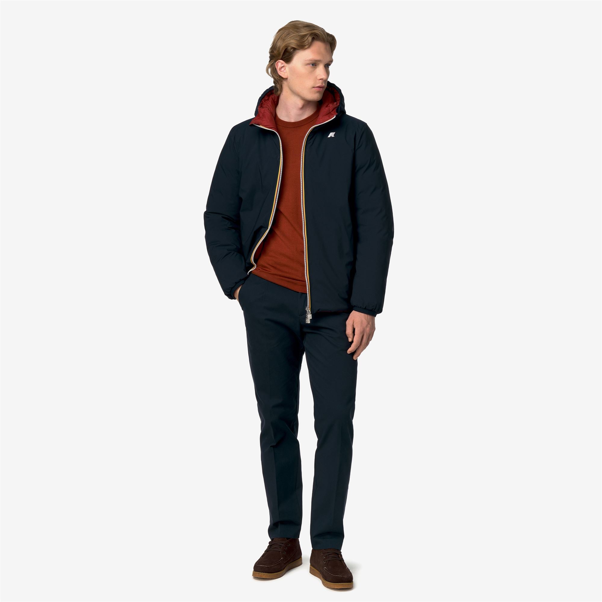 k-way-jack-st-thermo-double-veste-r-versible-homme-blue-depth-red-dk-chili image 4