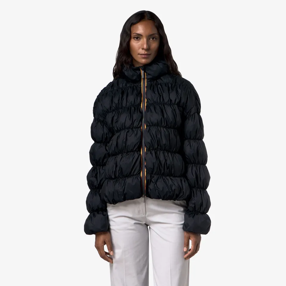 k-way-frayn-maxi-ruffles-veste-courte-femme-blue-depth image 1