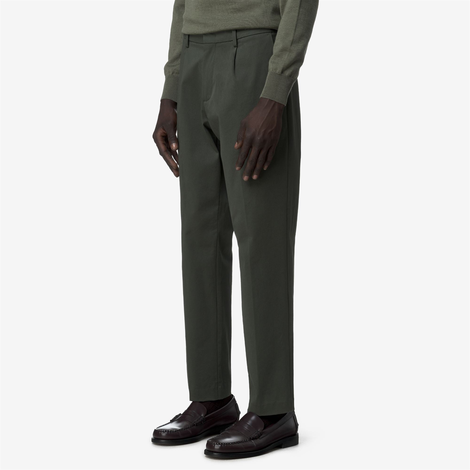 k-way-ailton-twill-tech-peach-pantalon-chino-homme-green-blackish image 2