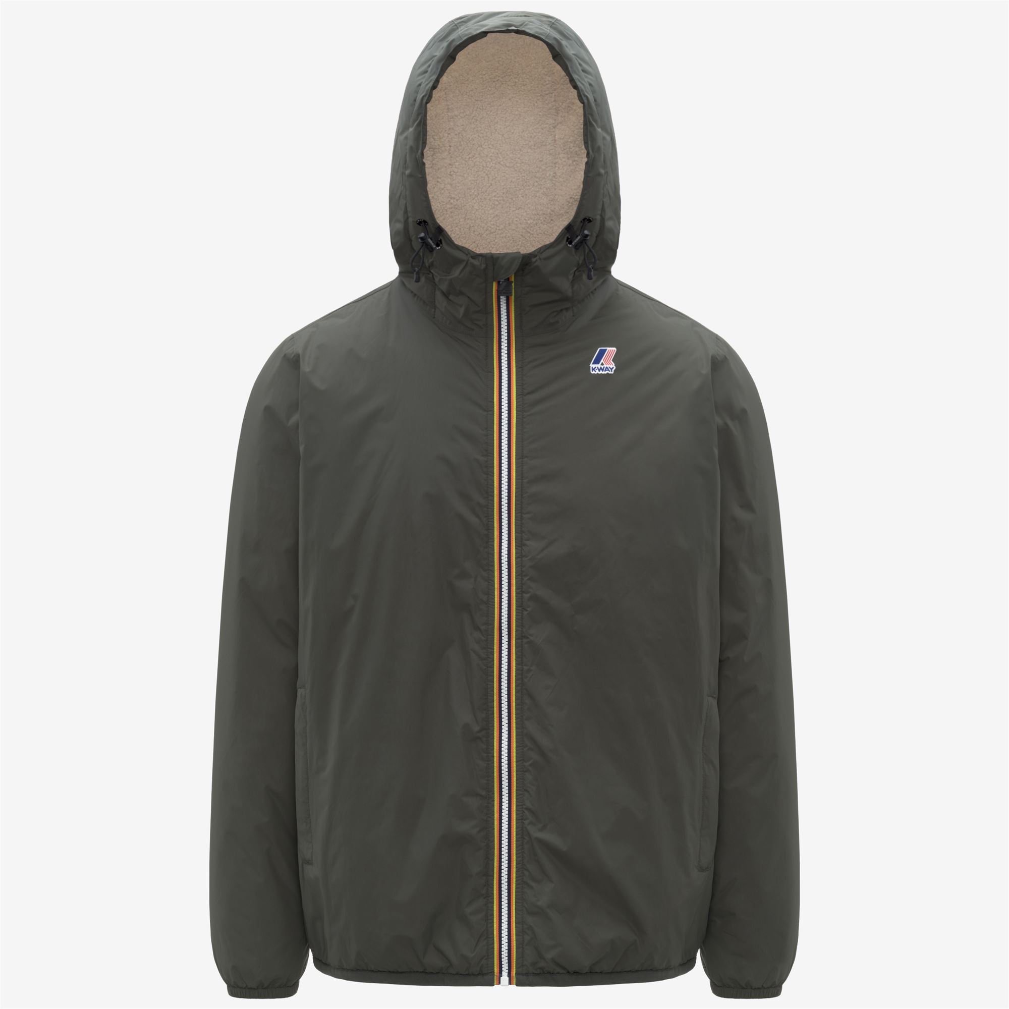 k-way-le-vrai-4-0-claude-orsetto-veste-mi-saison-unisexe-green-blackish image 3