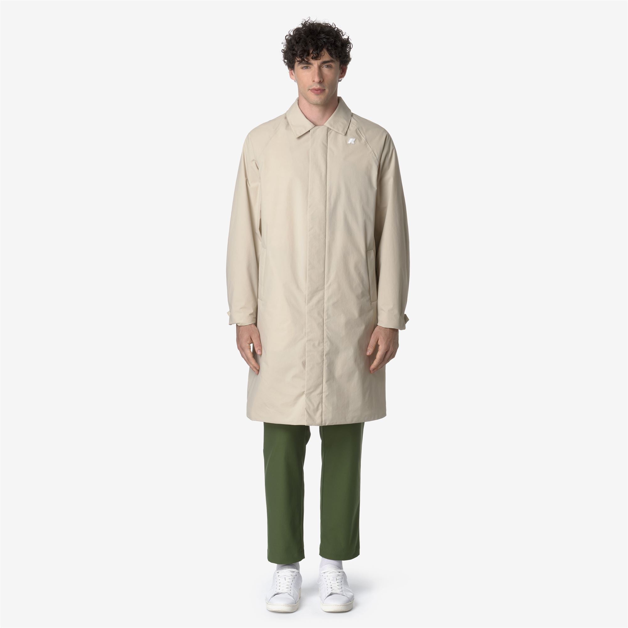 k-way-montague-warm-ottoman-imperm-able-long-homme-beige-grey image 1