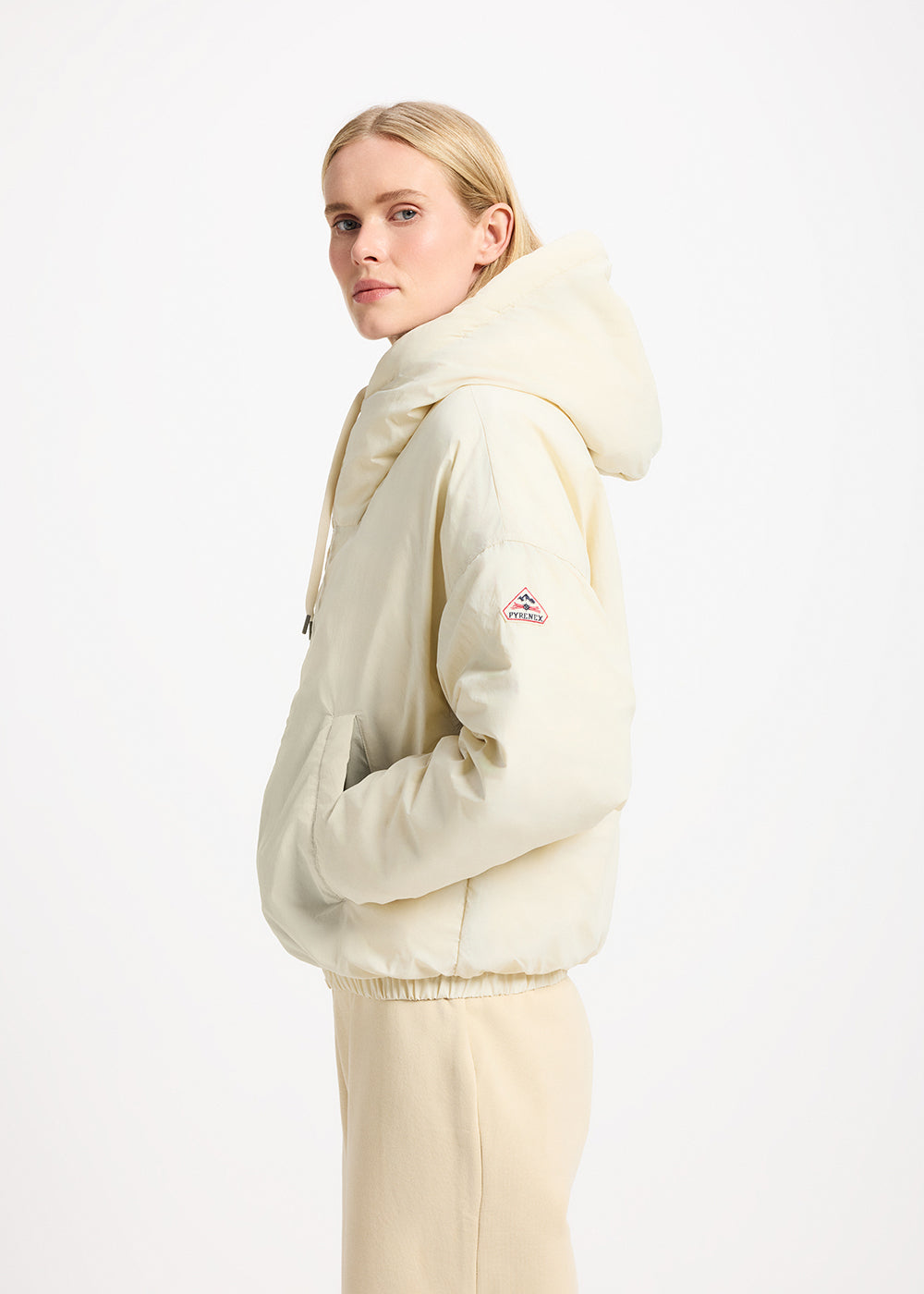 pyrenex-attitude-parka-courte-duvet-femme-ivoire image 3
