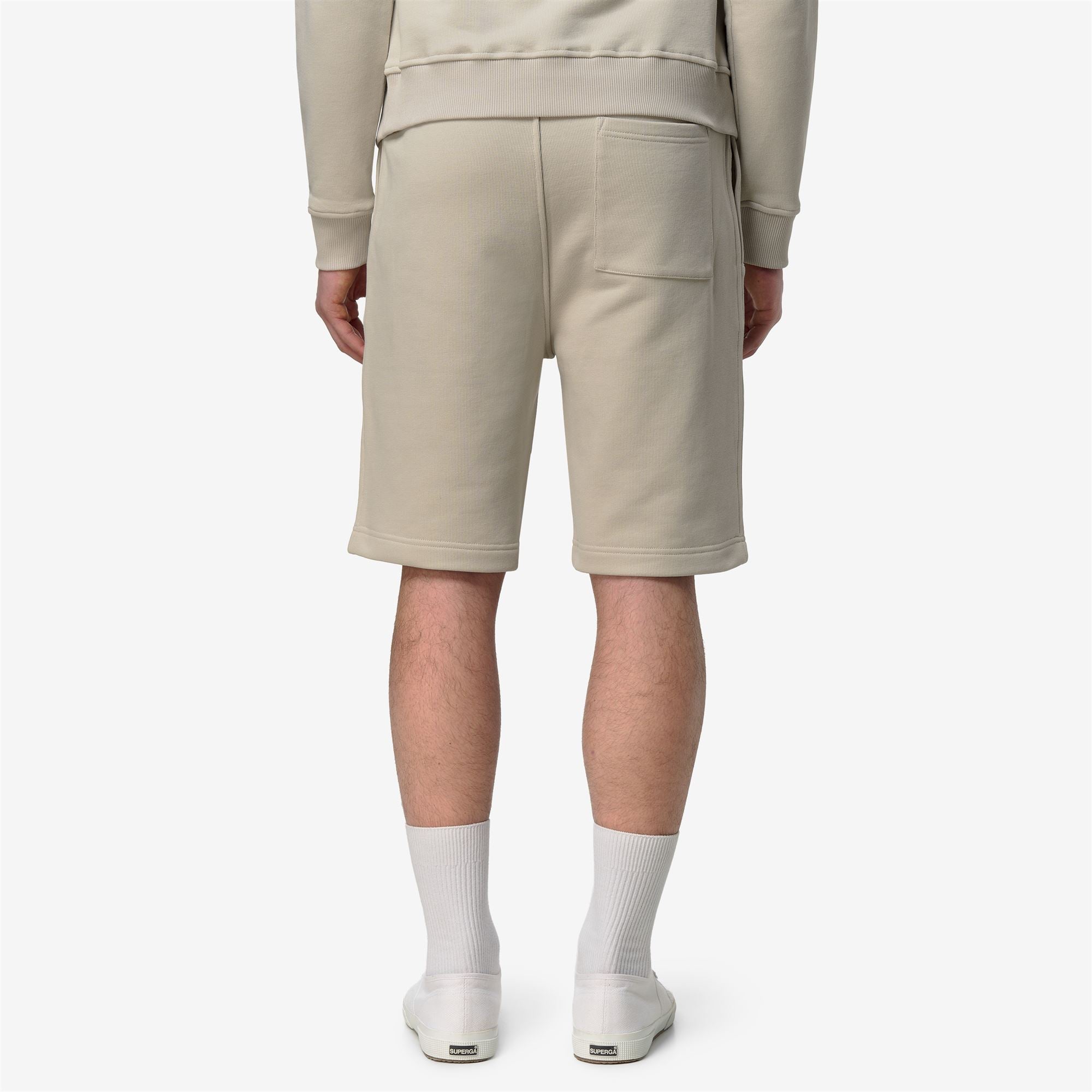k-way-erik-french-terry-short-de-sport-homme-beige-lt image 3