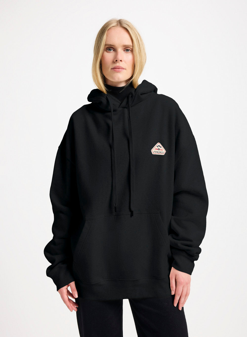 sweat-capuche-pyrenex-larcis-noir-en-coton-bio image 2