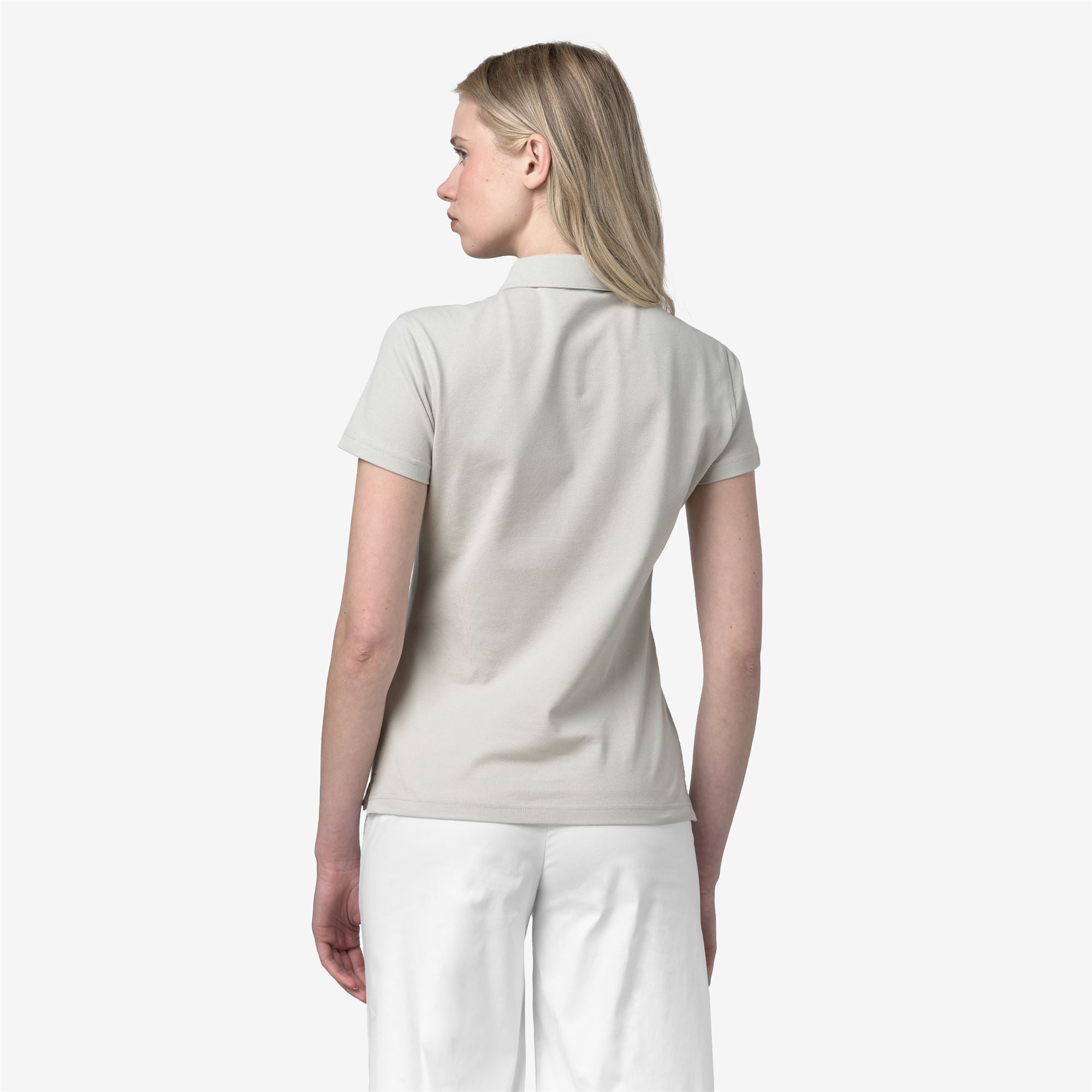 k-way-amedea-pique-slim-polo-femme-beige-lt image 3