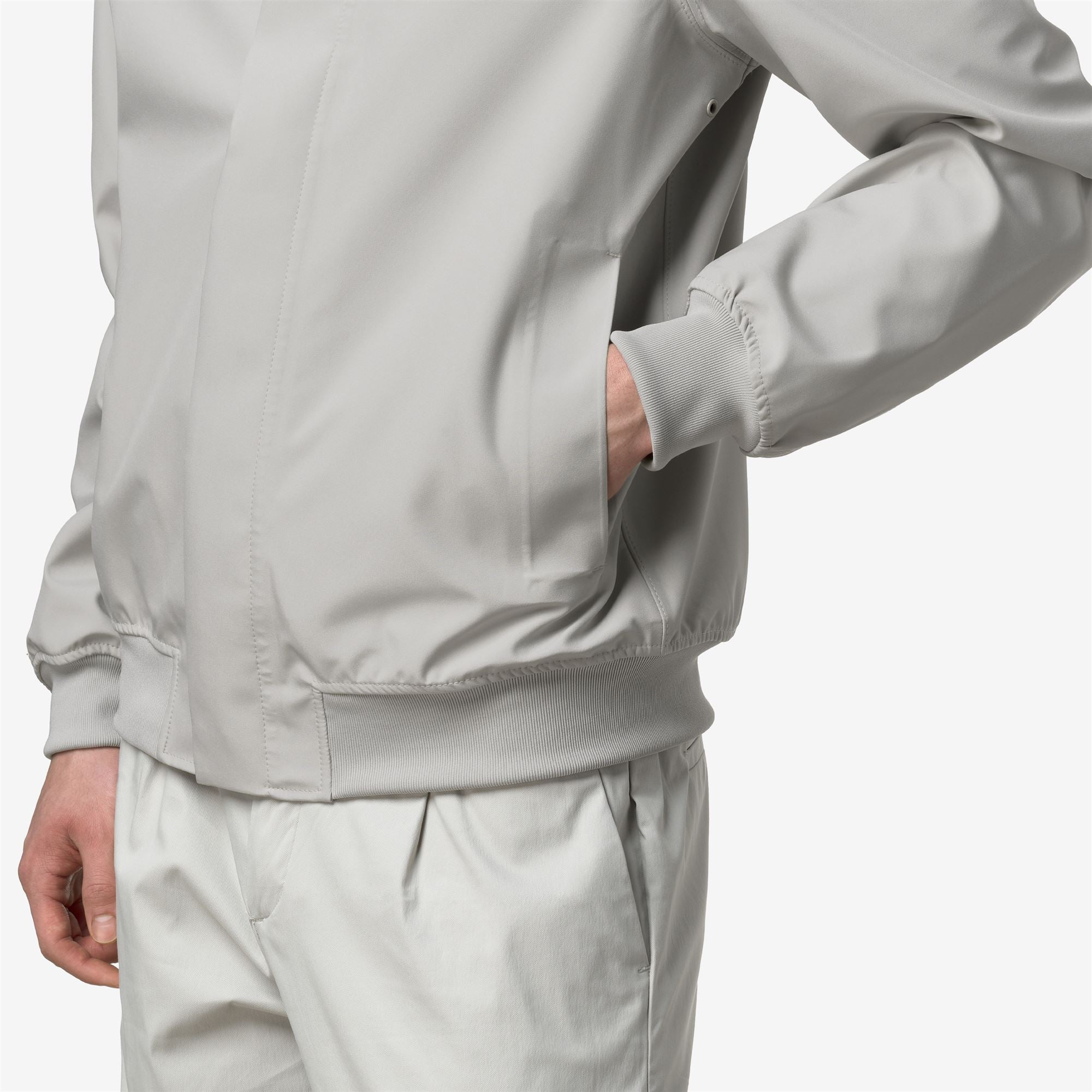 k-way-joachim-bonded-jersey-veste-court-homme-beige-lt image 4