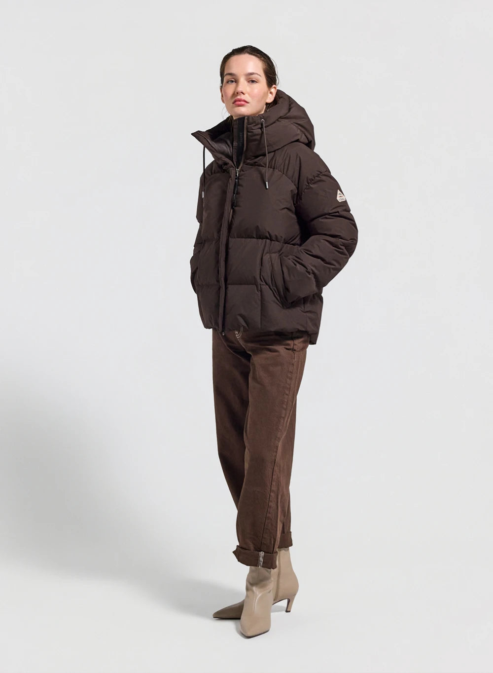 pyrenex-harmonie-doudoune-femme-marron-capuche image 6