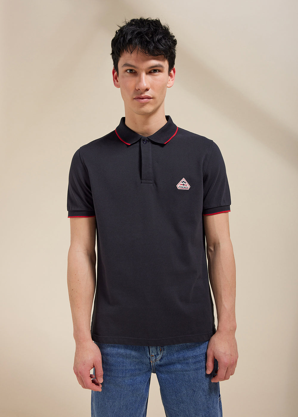pyrenex-leyre-polo-homme-coton-biologique-bleu-fonc image 1