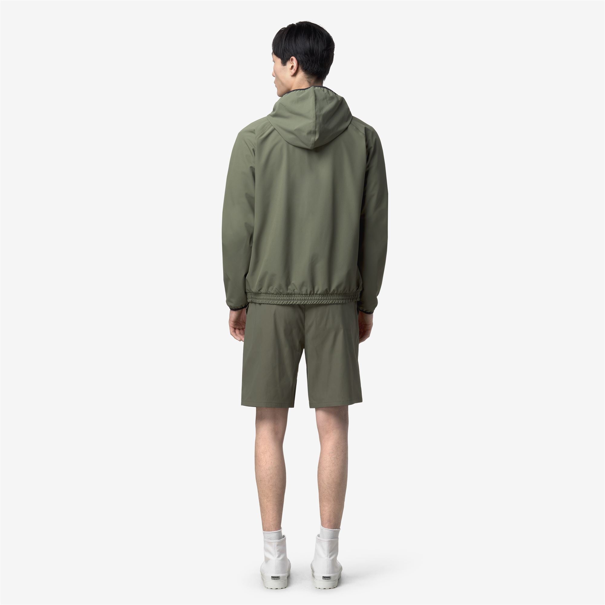 k-way-sia-veste-polaire-hoodie-homme-green-lichen image 3
