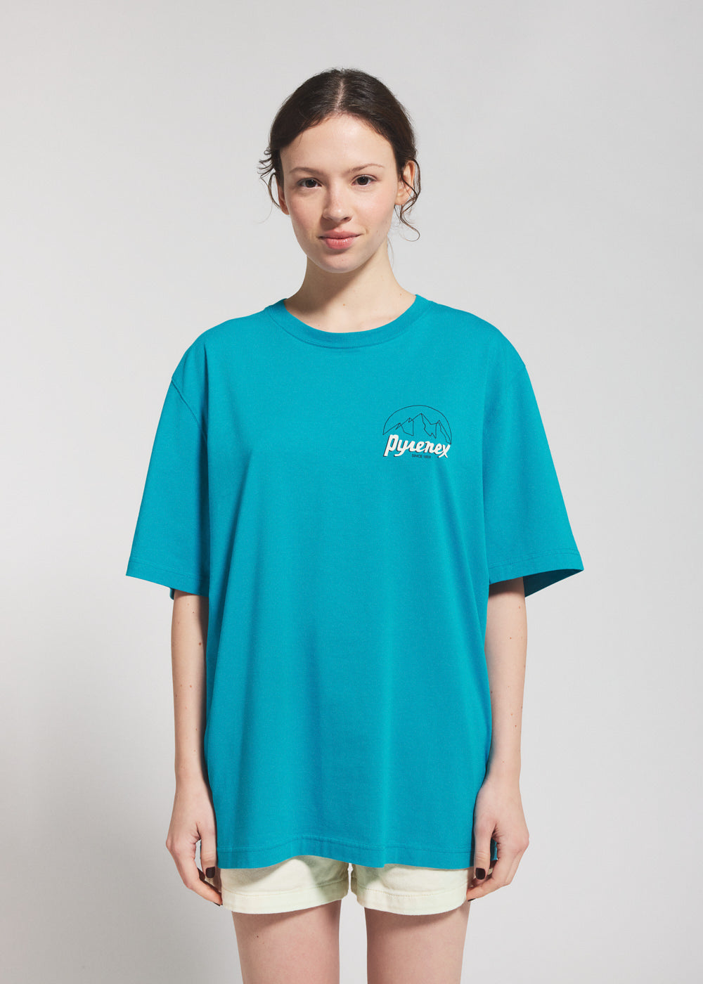 pyrenex-hill-t-shirt-unisexe-turquoise image 1