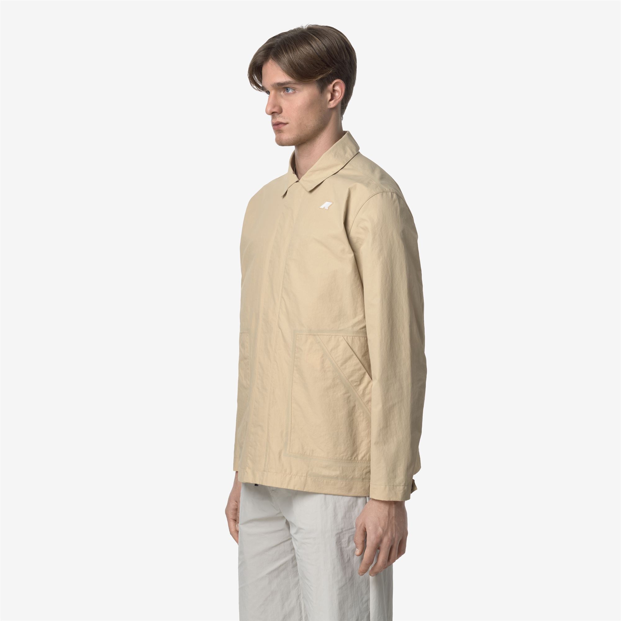 k-way-broen-cotton-nylon-veste-court-homme-beige-rope image 2