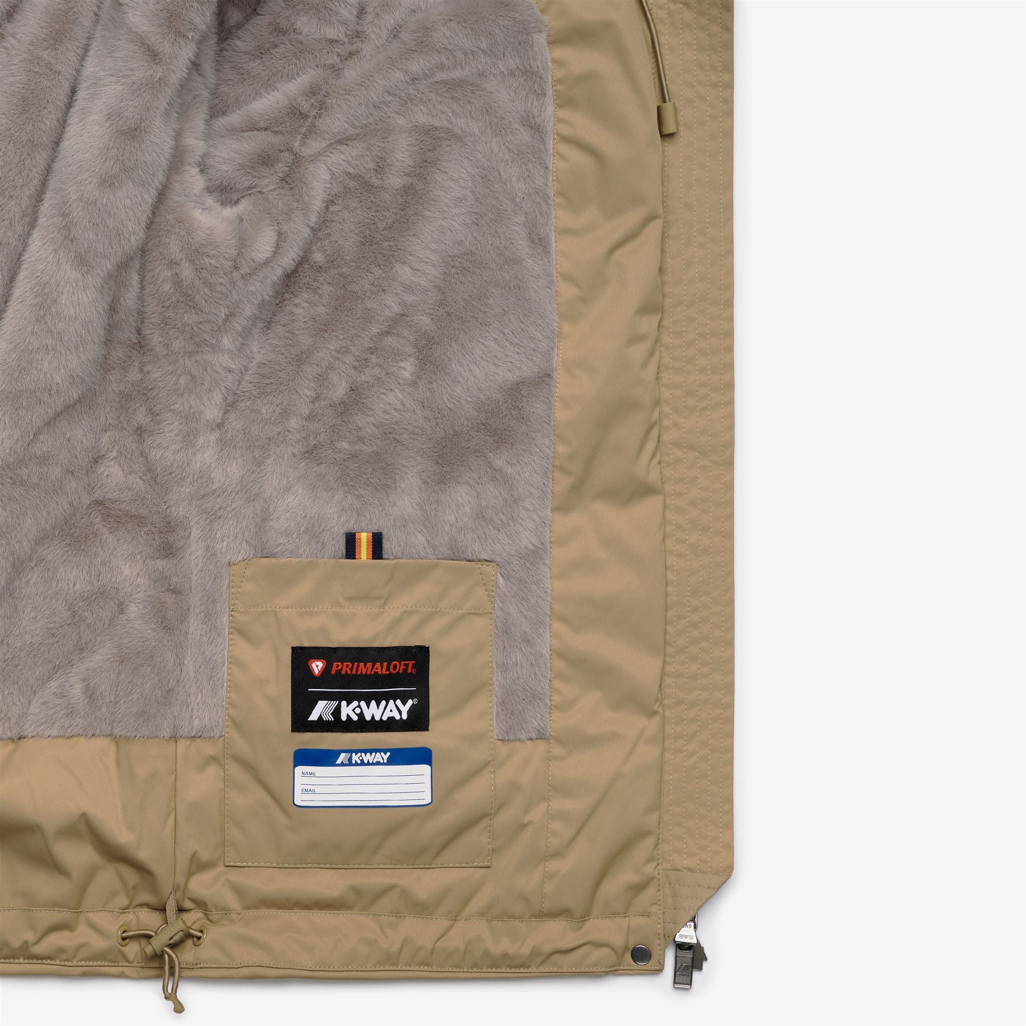 k-way-lil-twill-soft-beaver-veste-courte-femme-beige-khaki-grey-warm image 6