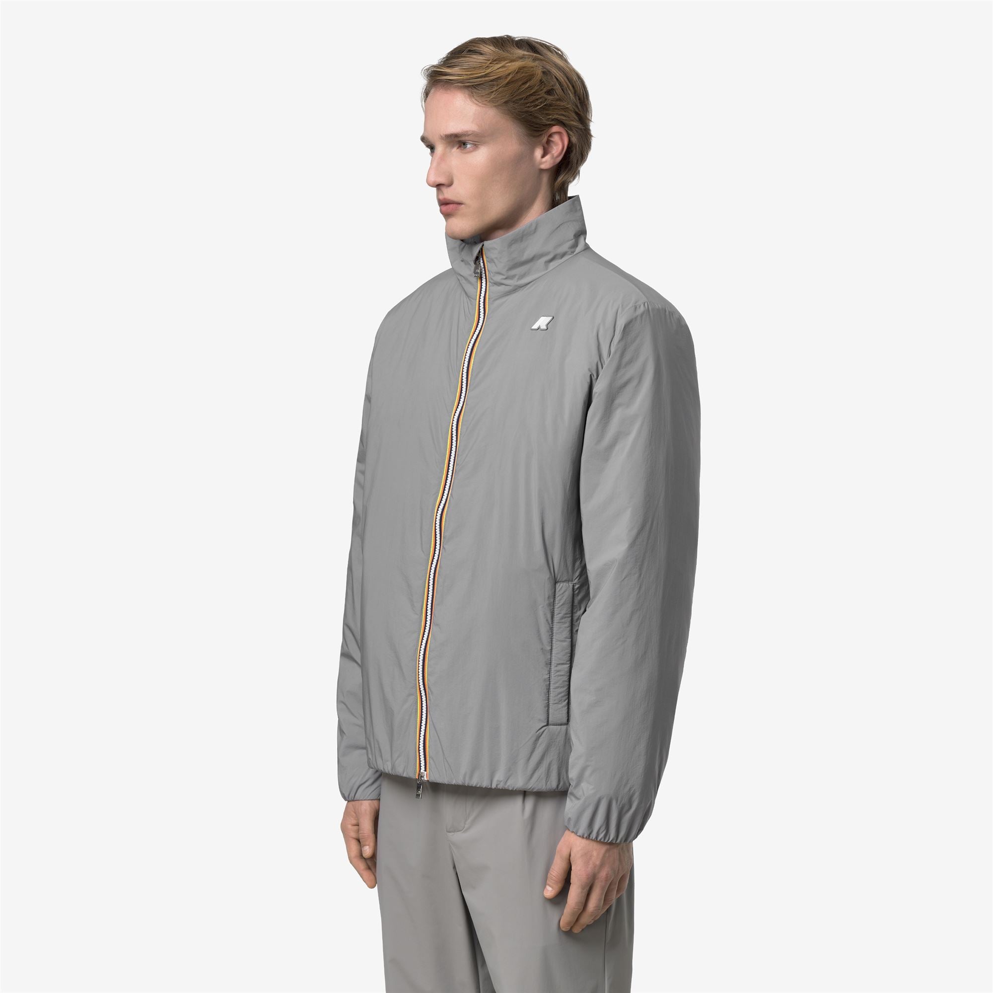 k-way-valentine-plain-warm-veste-courte-homme-grey-frost image 2