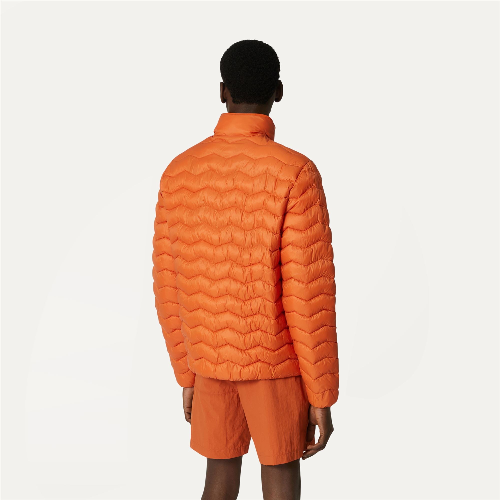 k-way-valentine-quilted-warm-veste-court-homme-orange-copper image 3