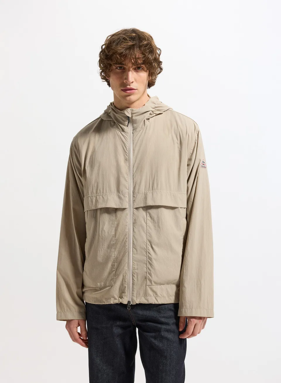 pyrenex-soulere-coupe-vent-unisexe-capuche-beige image 1