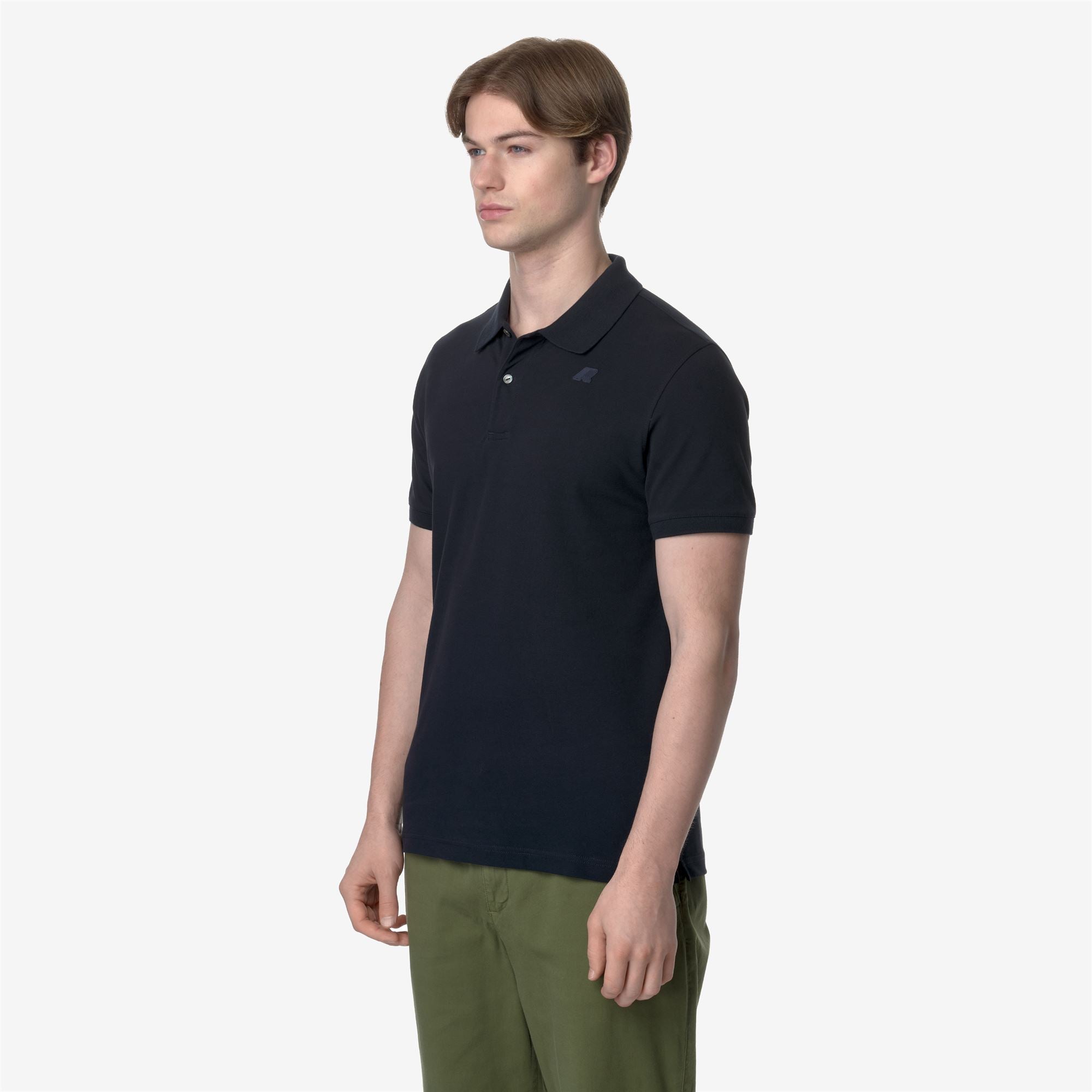 k-way-amedee-pique-slim-polo-homme-blue-depth image 2
