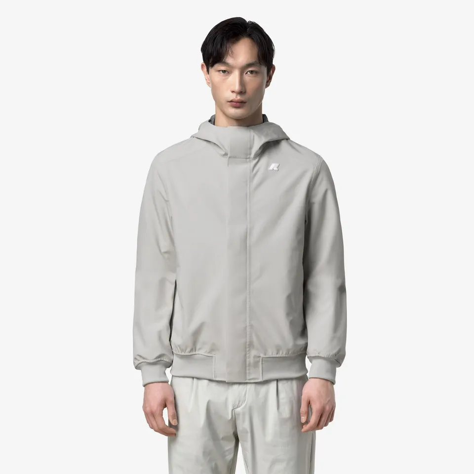 k-way-joachim-bonded-jersey-veste-court-homme-beige-lt image 1