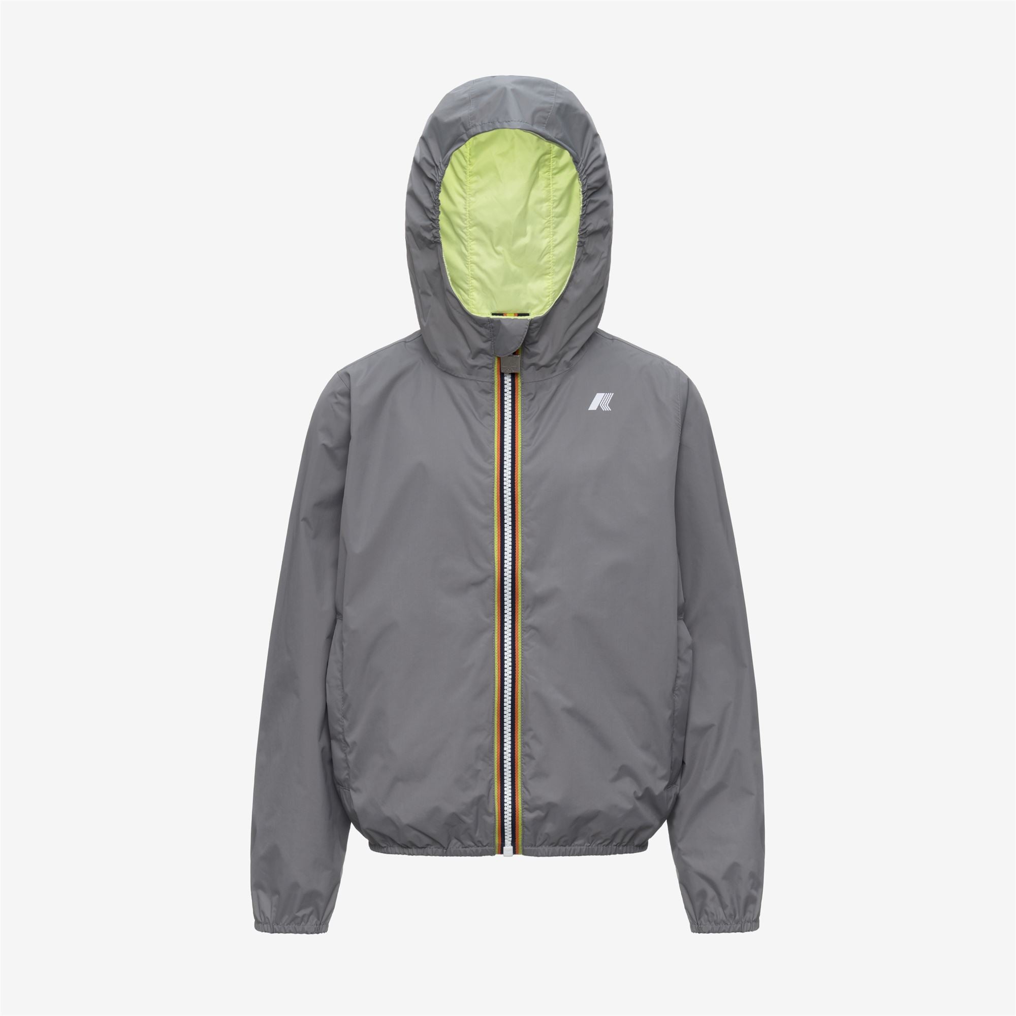 k-way-p-jake-plus-2-double-veste-court-gar-on-grey-frost-yellow-lime image 5
