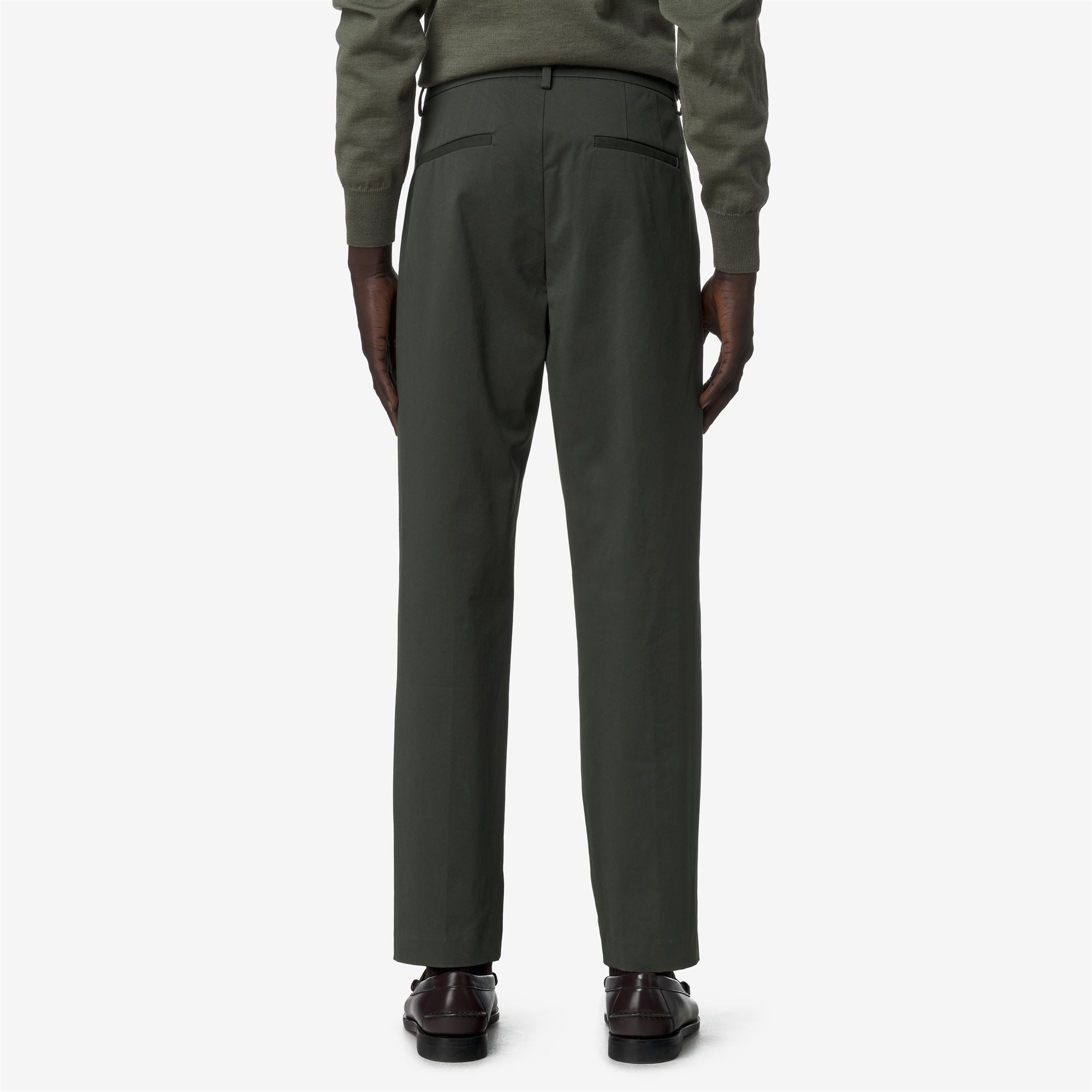 k-way-ailton-twill-tech-peach-pantalon-chino-homme-green-blackish image 3