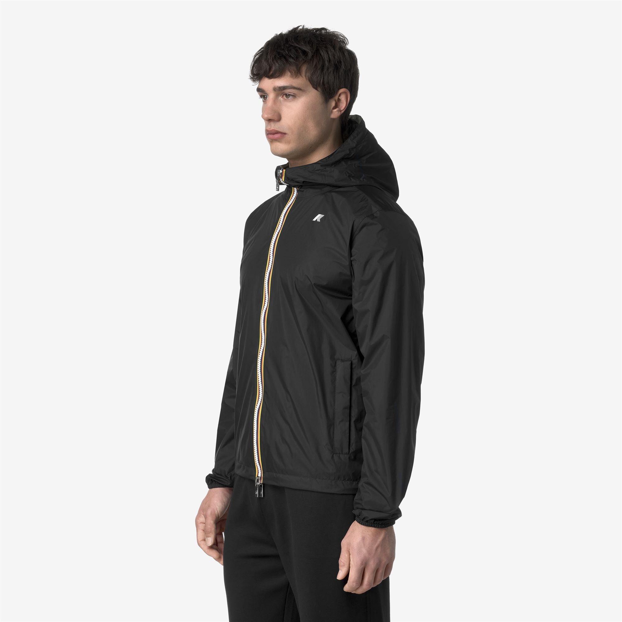 k-way-jake-plus-2-double-veste-court-r-versible-homme-black-pure-green-lichen image 2