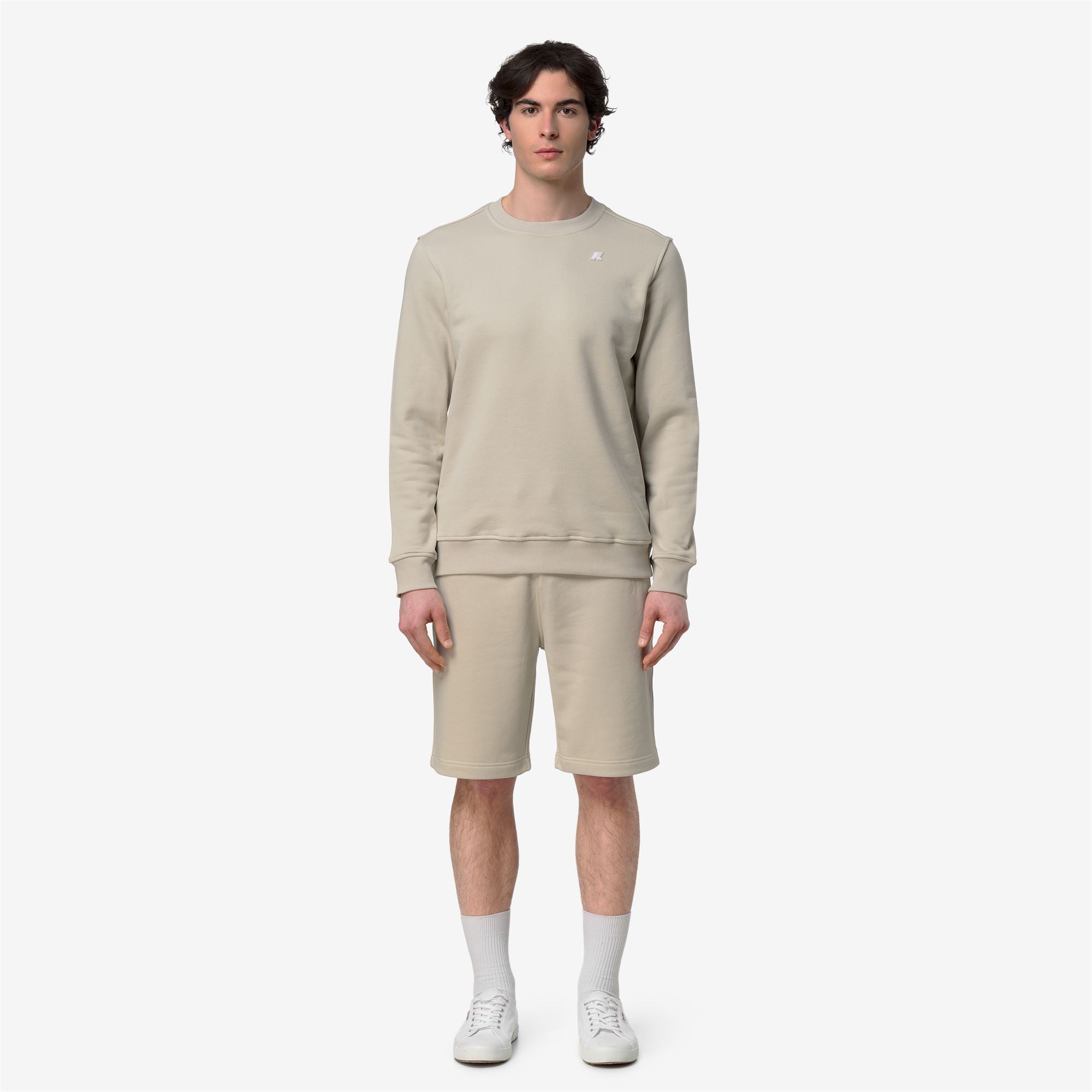 k-way-erik-french-terry-short-de-sport-homme-beige-lt image 1