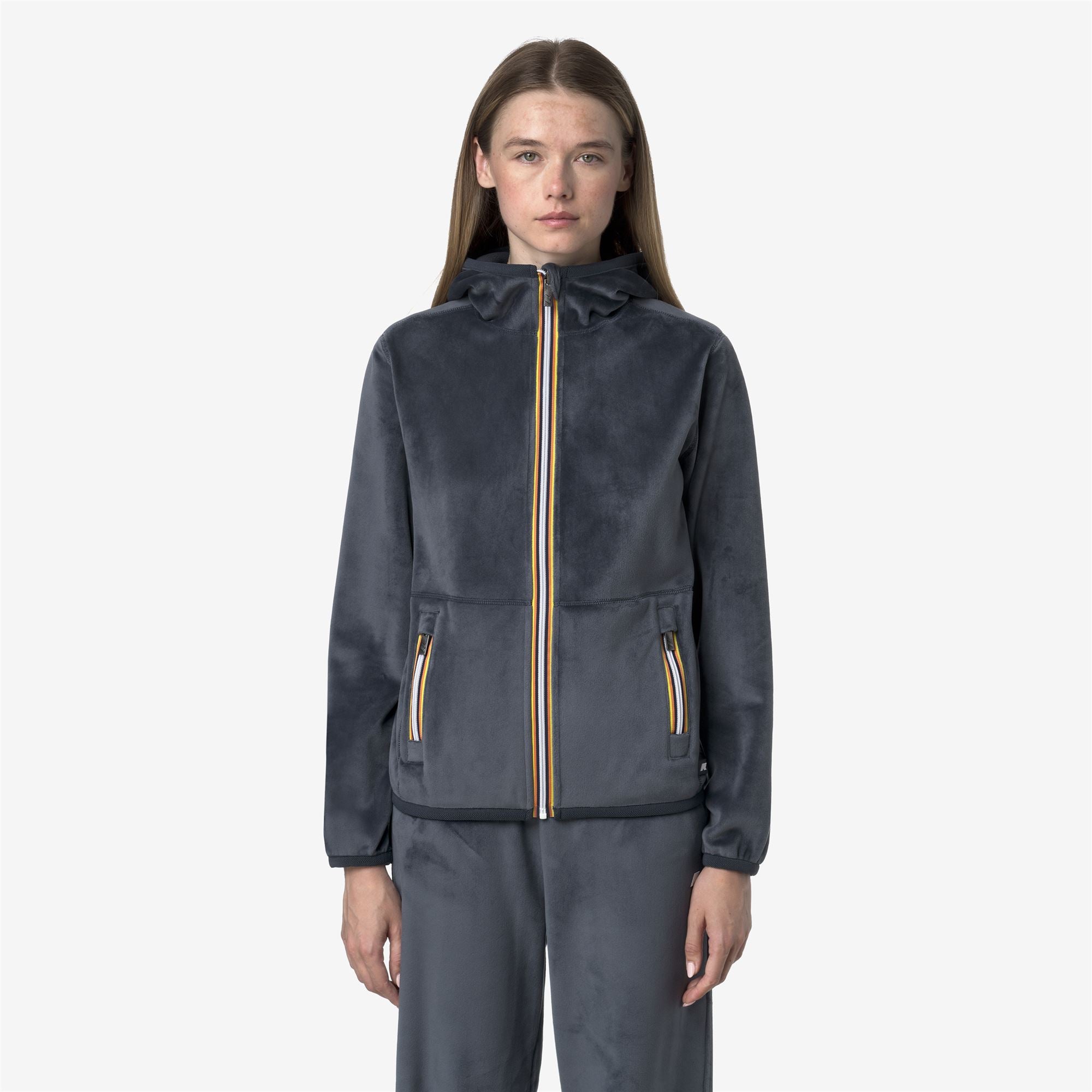 k-way-lily-velour-polar-double-veste-polaire-r-versible-femme-blue-airforce image 7