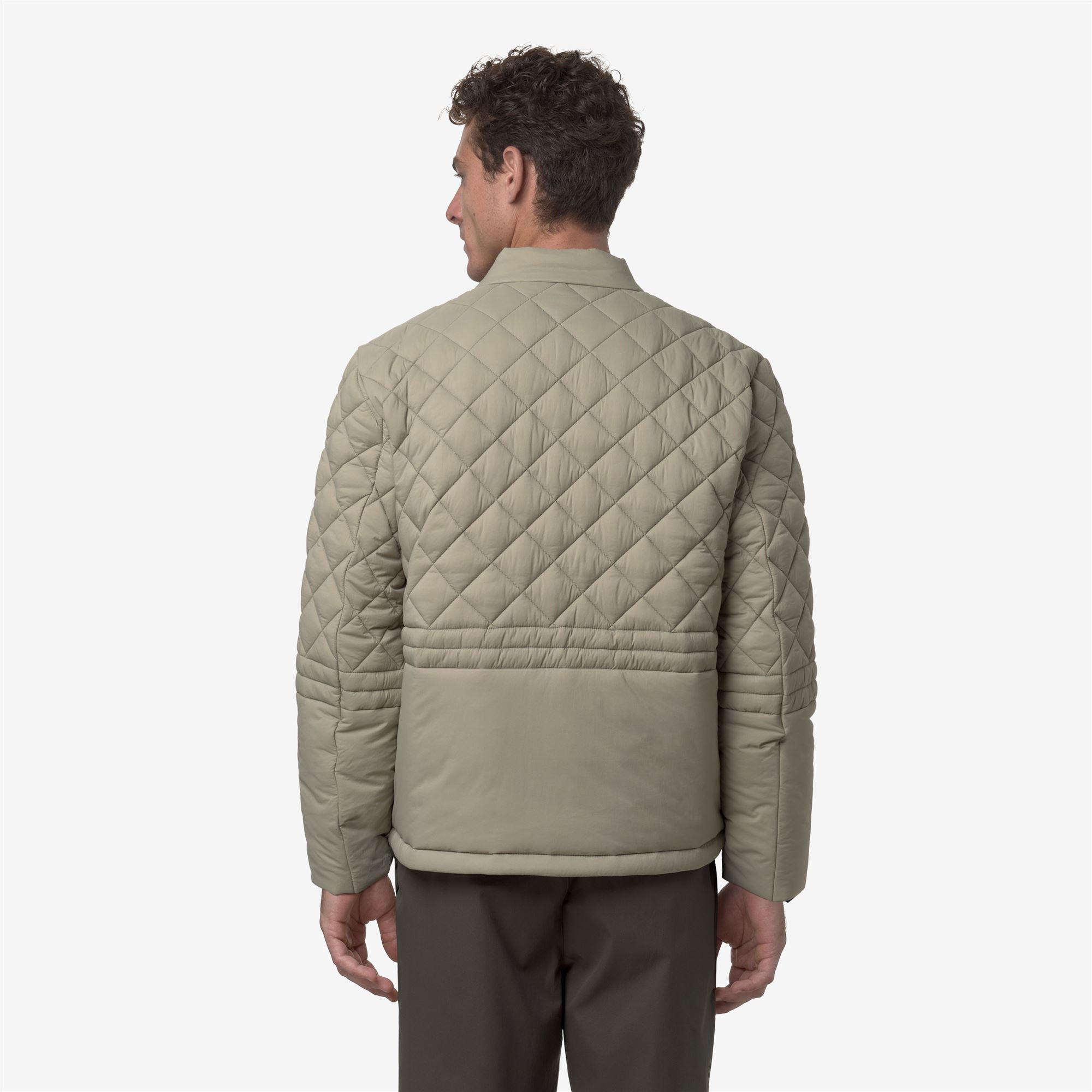 k-way-bariol-premium-warm-veste-courte-homme-green-oak image 3