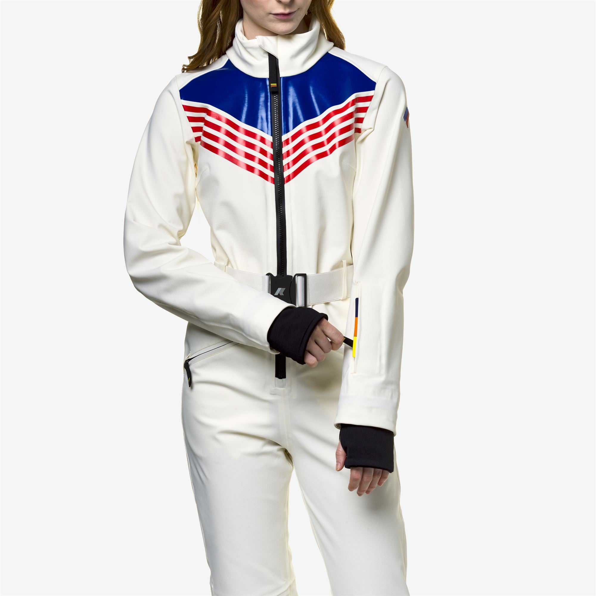 k-way-lechere-iconic-logo-combinaison-femme-white-g-red-blue-r image 4