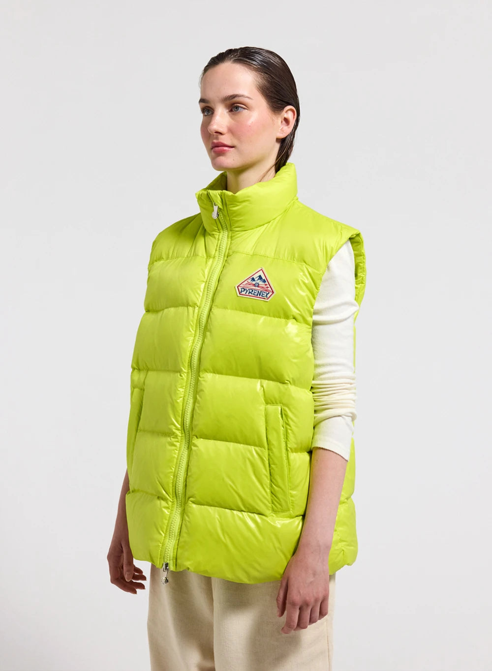 doudoune-sans-manche-unisexe-pyrenex-john-jaune-citron image 2