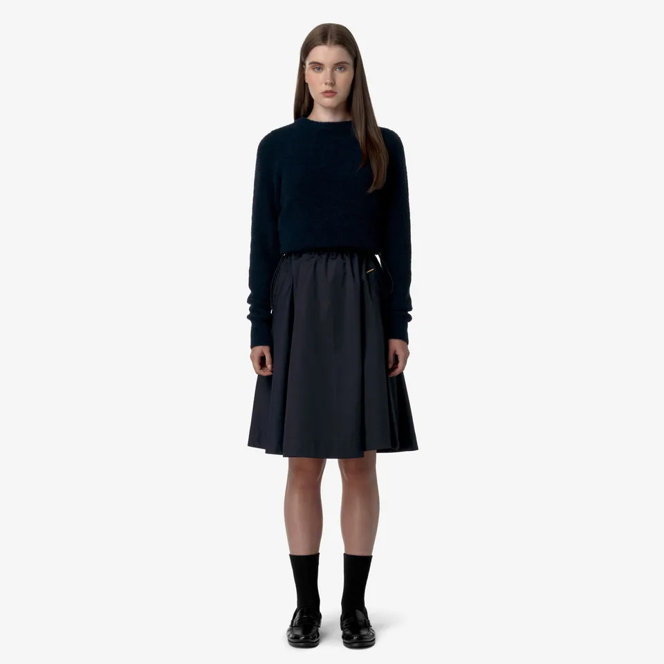 k-way-gaela-satin-jupe-midi-femme-blue-depth image 1