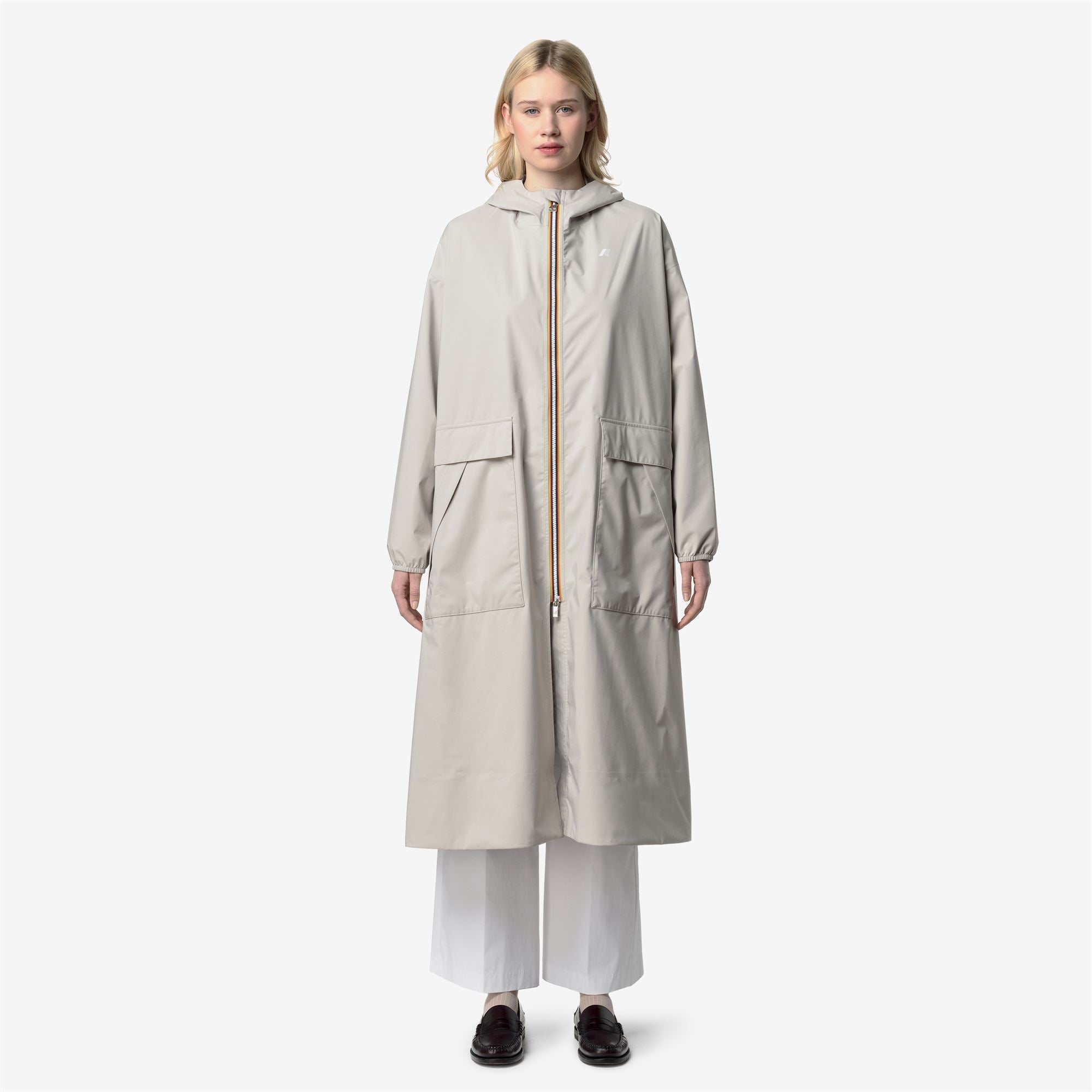 k-way-pernilla-stretch-dot-veste-longue-femme-beige-lt image 1