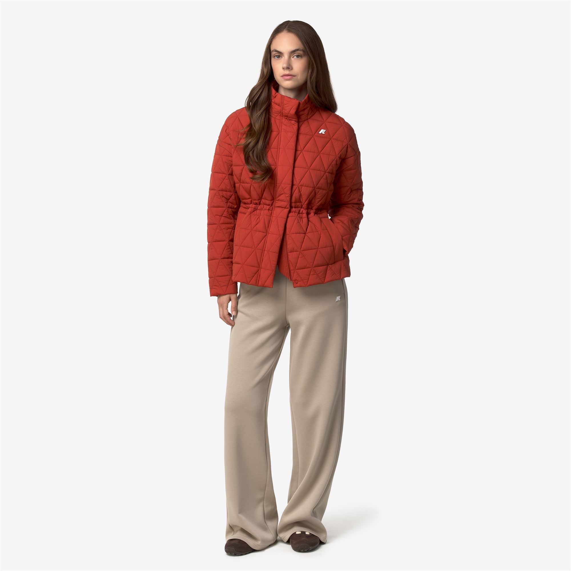 k-way-selene-diamond-quilted-warm-veste-mi-longue-femme-red-dk-chili image 4