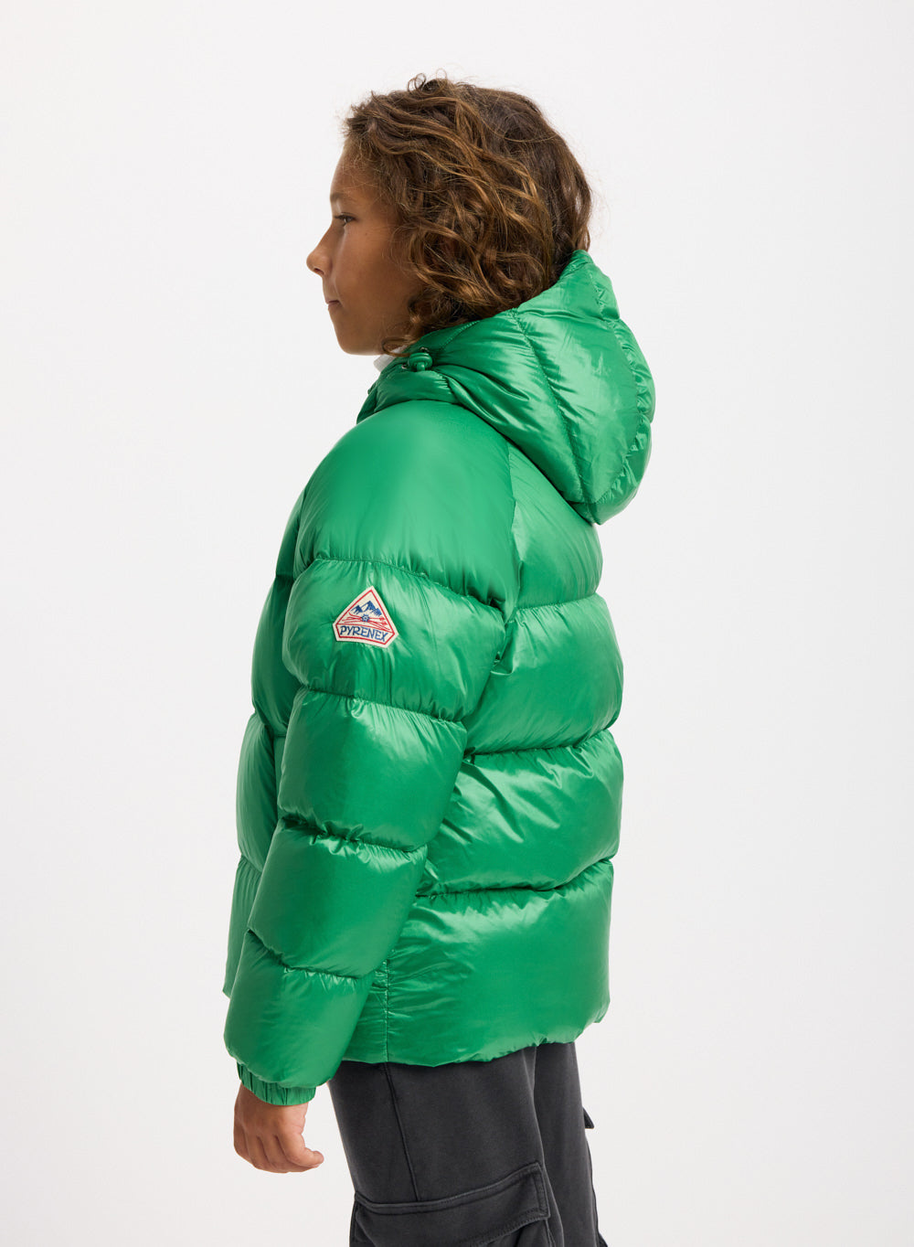 pyrenex-sten-doudoune-capuche-enfant-verte-duvet-naturel image 5