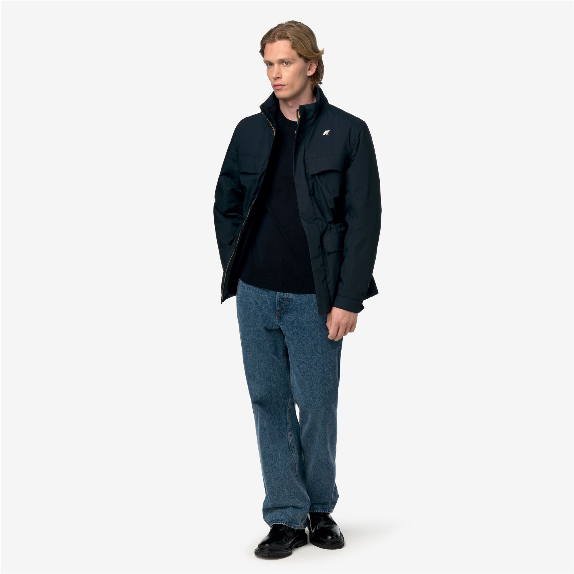 k-way-manuene-warm-micro-canvas-veste-homme-blue-depth image 4