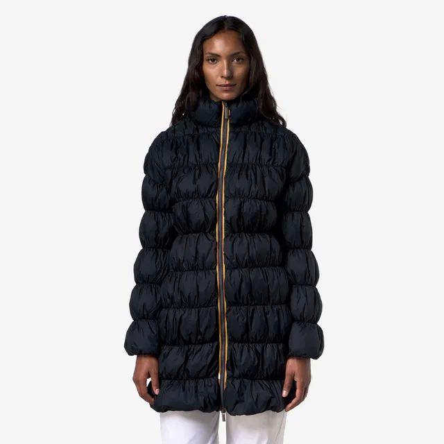 k-way-jin-maxi-ruffles-veste-longue-femme-blue-depth image 1