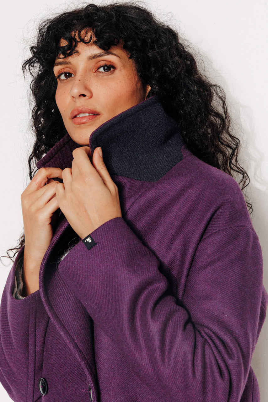 trench-coat-murier-manteau-court-oversize-gabardine-laine-recycl-e-violet image 5