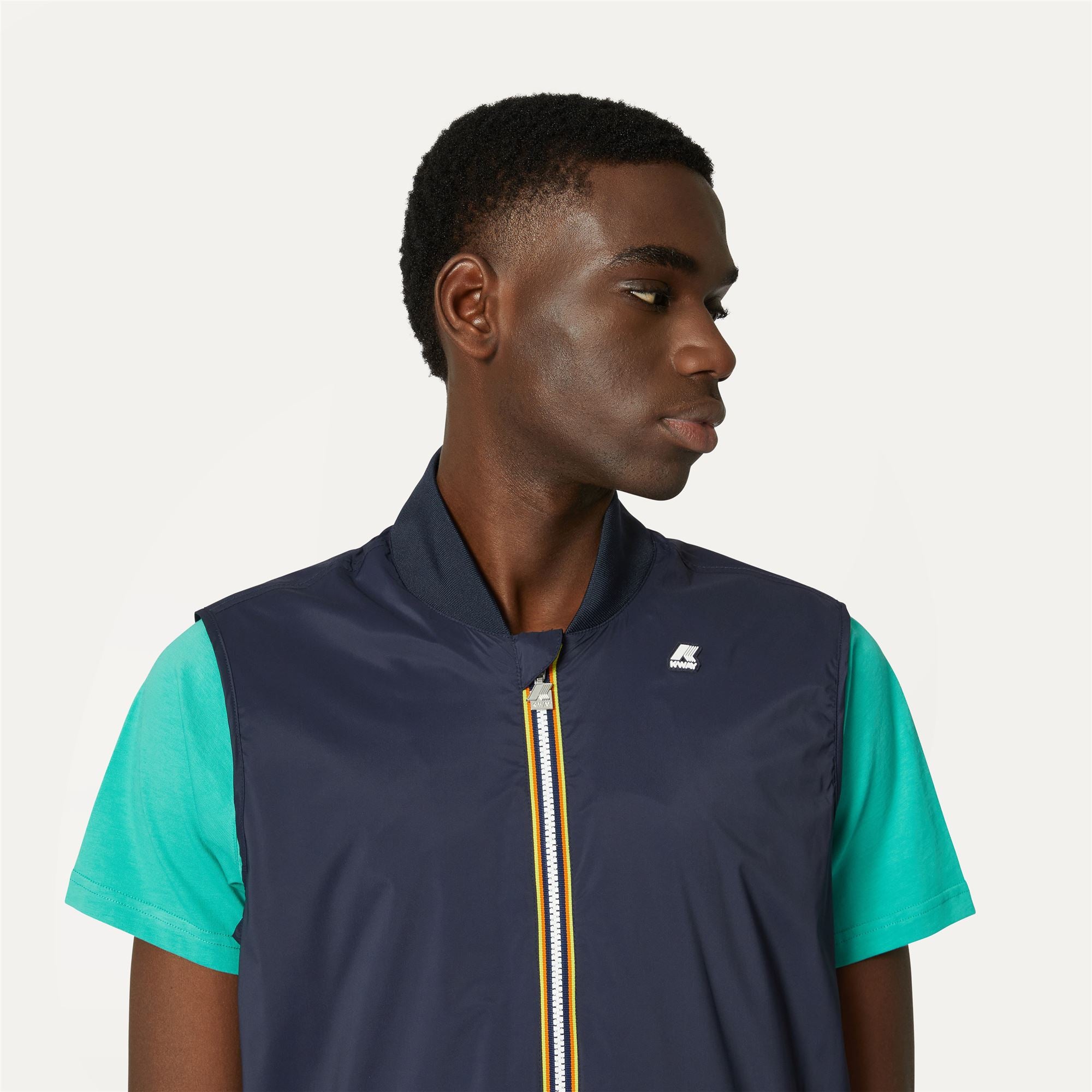 k-way-vally-stretch-nylon-jersey-veste-courte-homme-blue-depth image 4