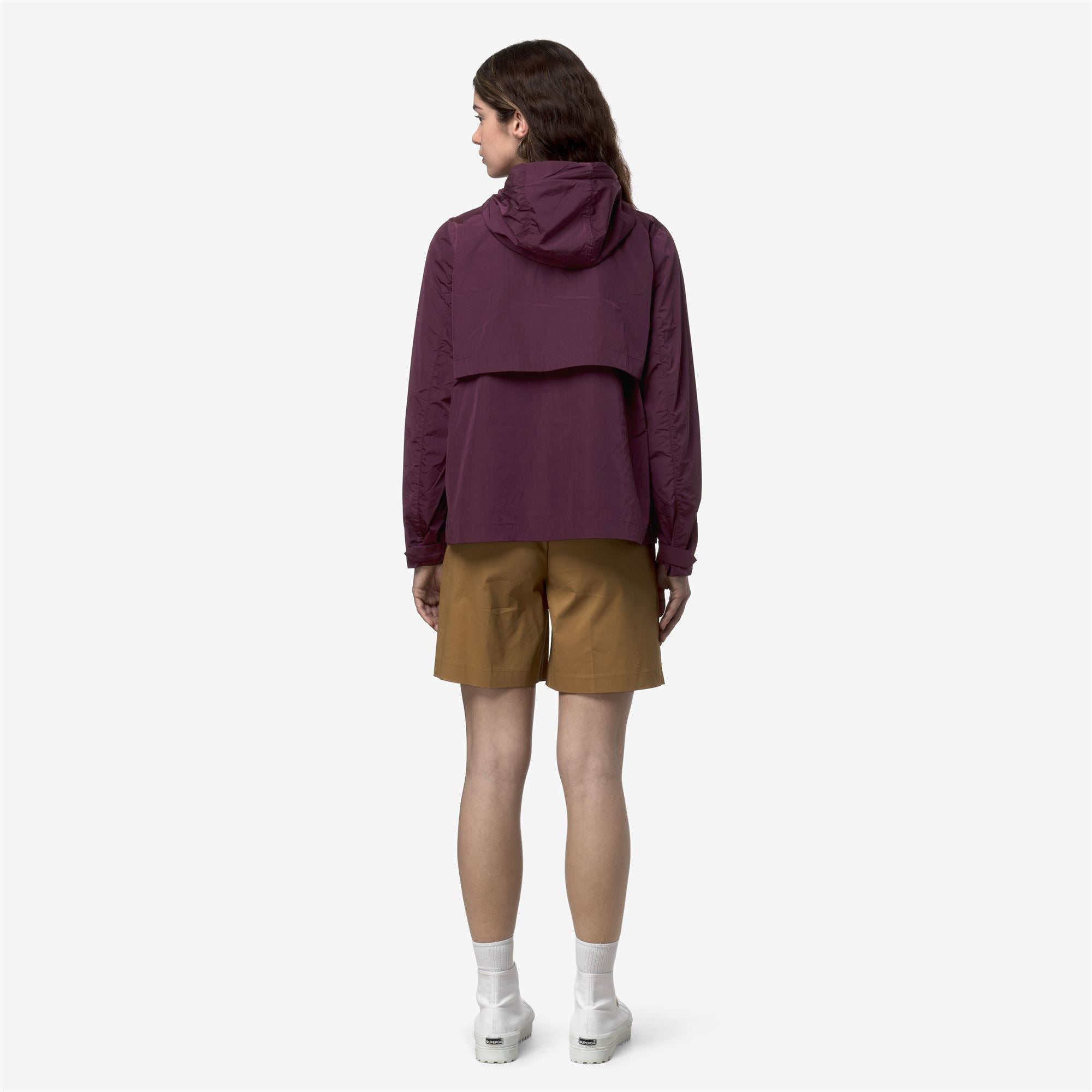 k-way-sophile-satin-glass-veste-court-femme-violet-mauve-wine image 3