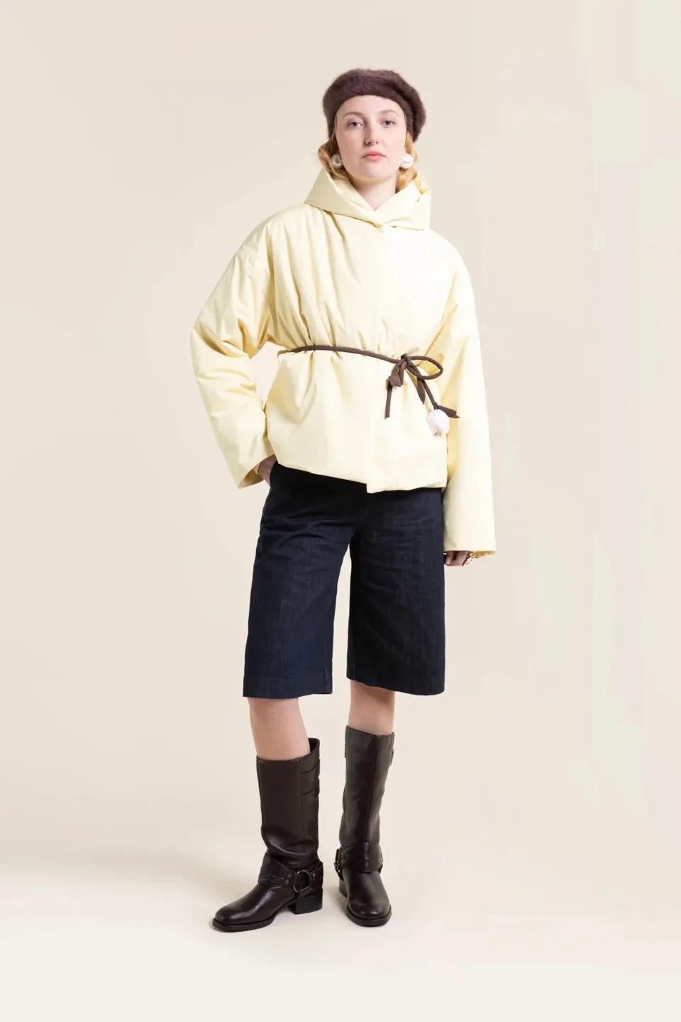 flotte-cl-ry-doudoune-cache-c-ur-courte-oversize-bleu-roi image 1