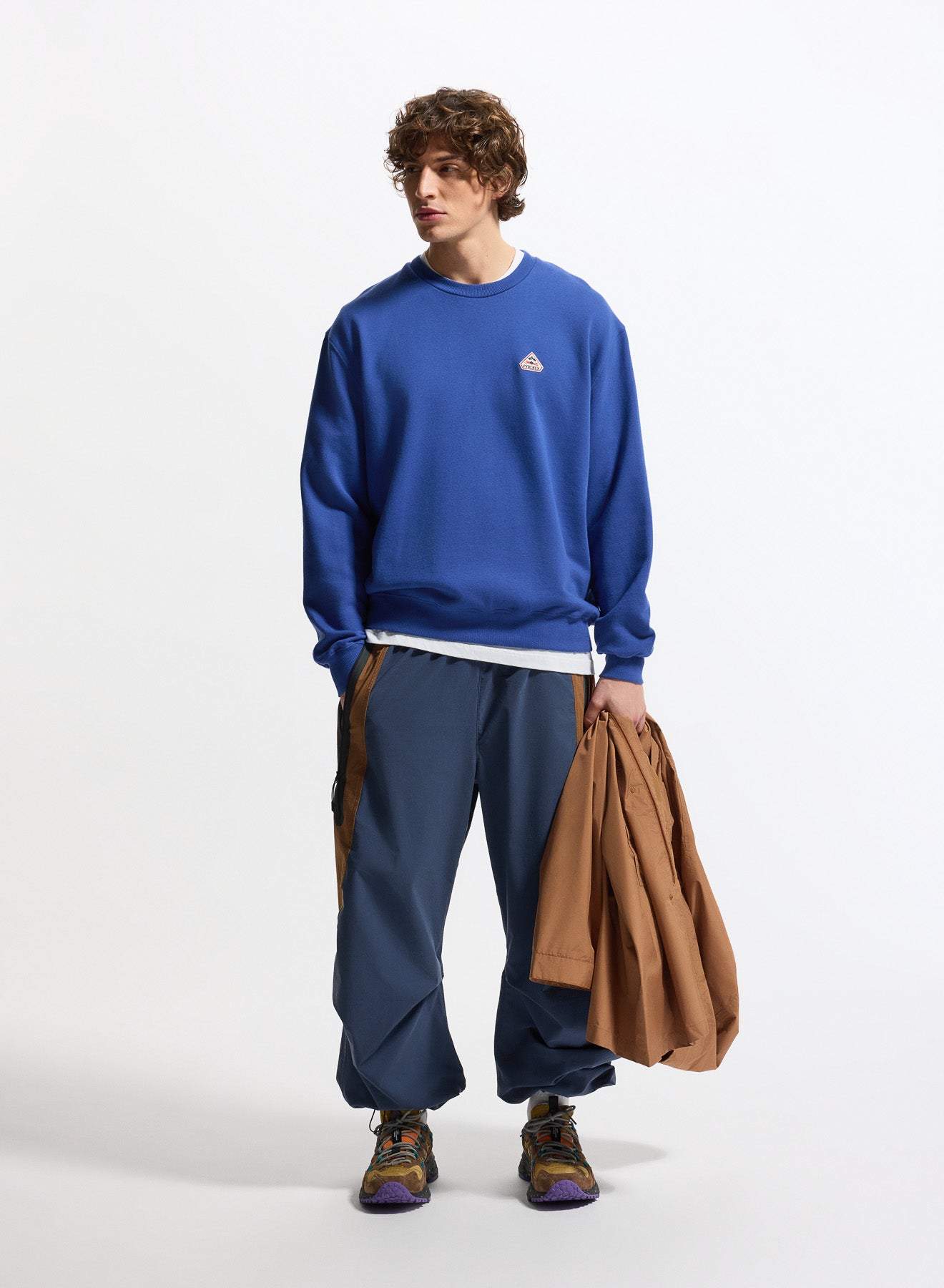 pyrenex-phase-sweat-col-rond-unisexe-coton-bio-bleu-lectrique image 3