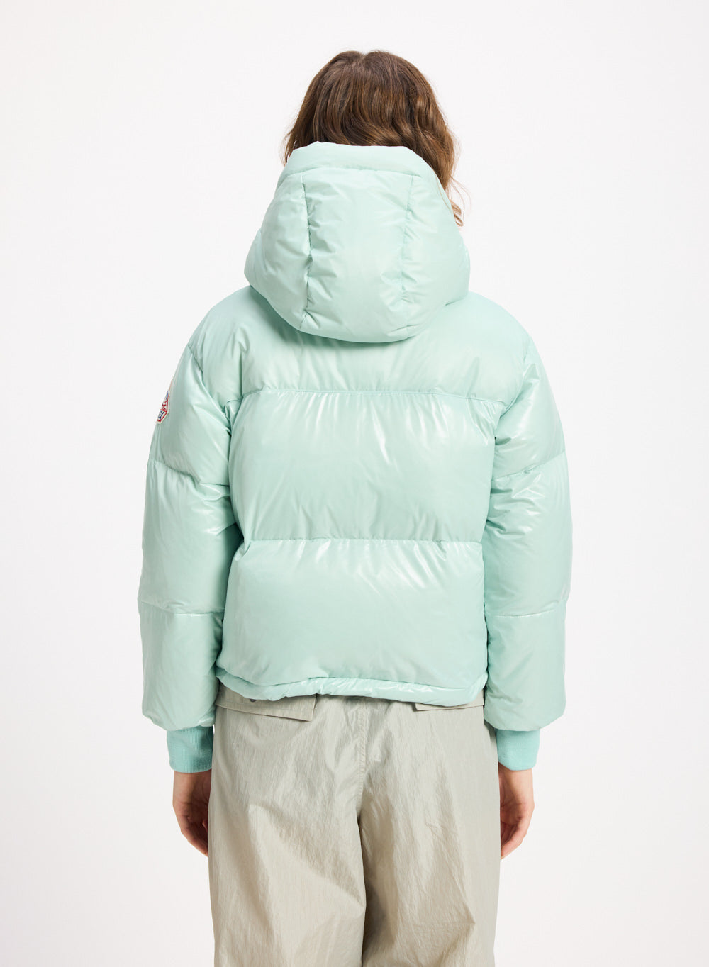 pyrenex-altic-doudoune-courte-femme-capuche-vert-d-eau image 4