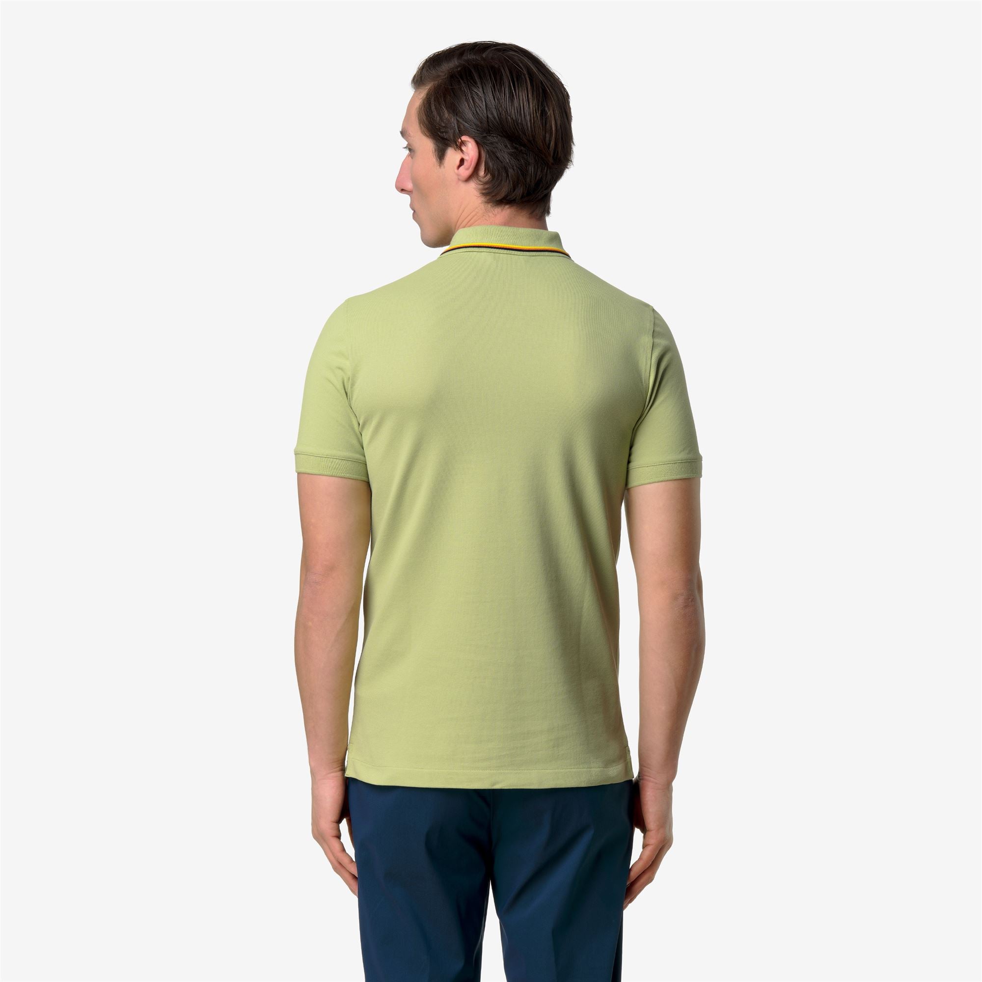 k-way-jud-pique-slim-polo-homme-green-dk-lime image 3