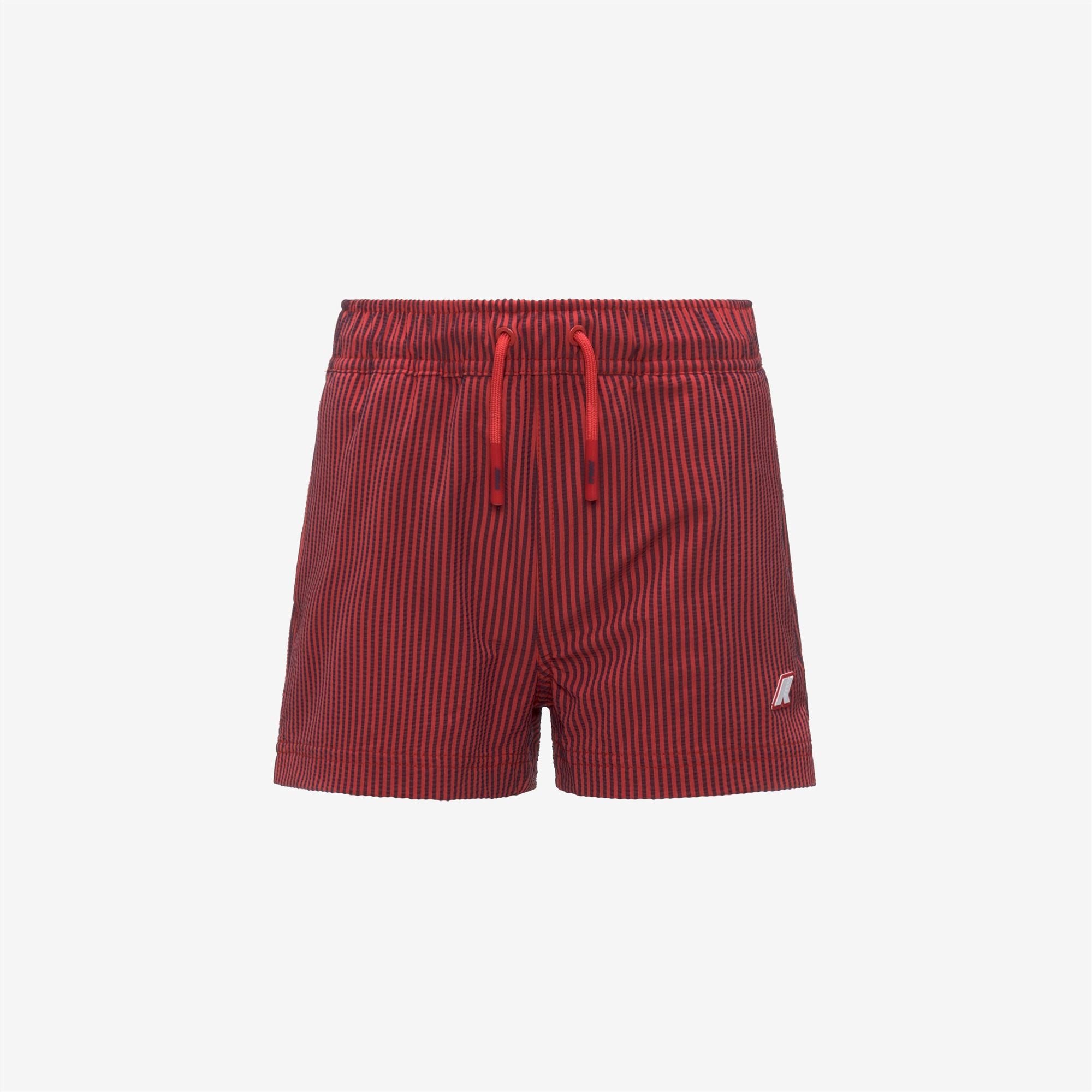 k-way-p-hazel-stripes-beach-short-de-bain-gar-on-blue-insignia-red-poppy image 5