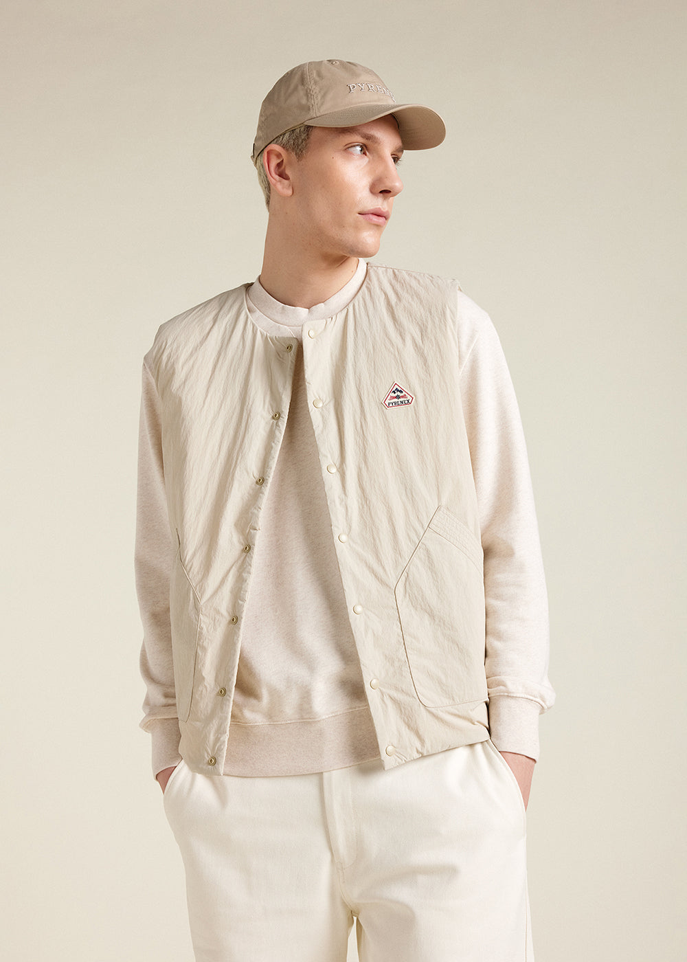 pyrenex-frat-casquette-unisexe-oyster-gray-recycl-e image 2