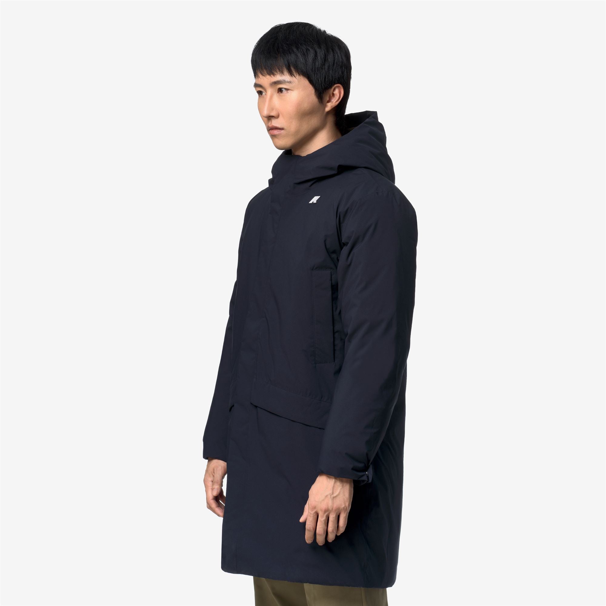 k-way-jarno-st-thermo-veste-3-4-homme-blue-depth-green-army image 2