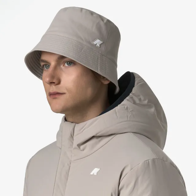 k-way-pascalle-twill-marmotta-bob-unisexe-beige-cashmere-grey-goat image 1