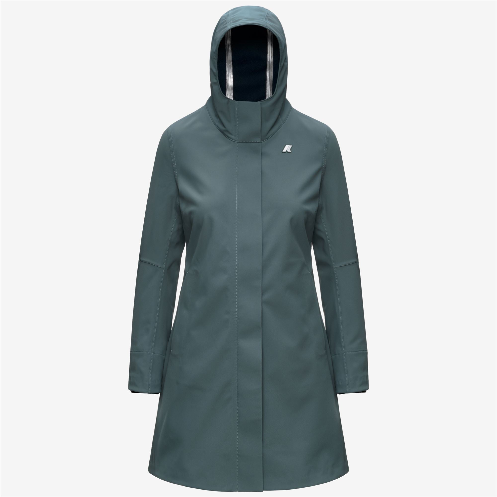 k-way-stephy-bonded-veste-3-4-femme-green-balsam-blue-depth image 5