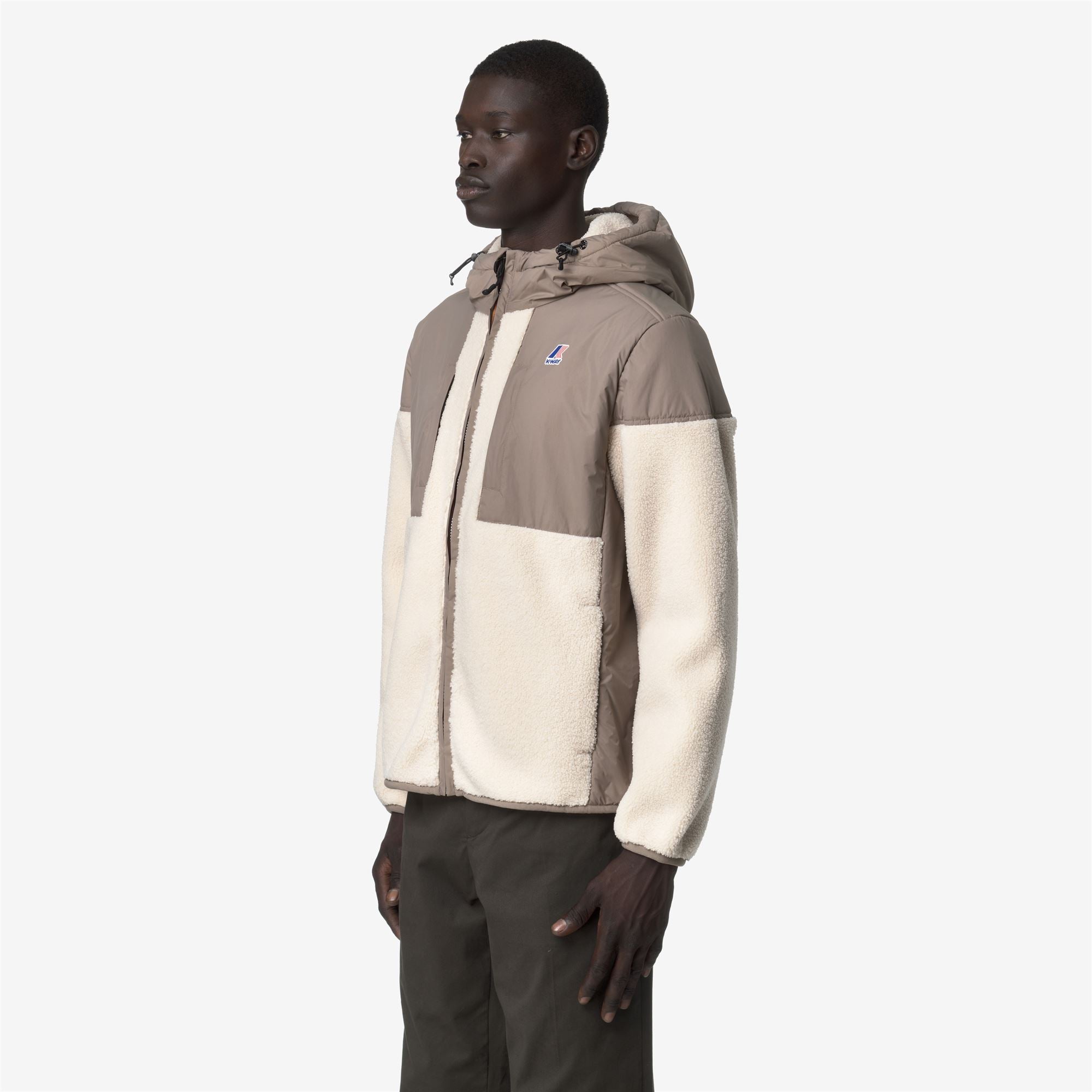 k-way-samson-4-0-orsetto-polaire-sherpa-zipp-e-unisexe-beige-taupe-ecru image 1