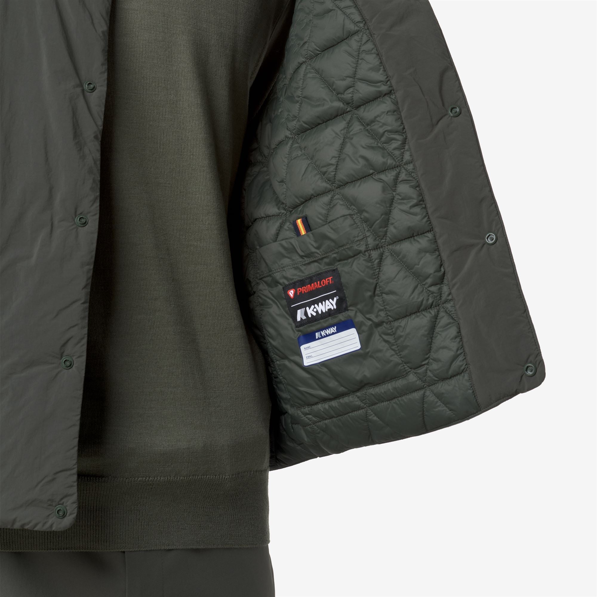 k-way-valty-plain-warm-gilet-homme-green-blackish image 4